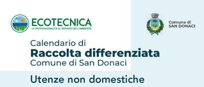 raccolta differenziata ecotecnica san donaci utenze non domestiche